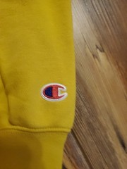 Champion Mens Size Medium BAGGY Varsity Crewneck Sweatshirt Yellow Y2K Sz M