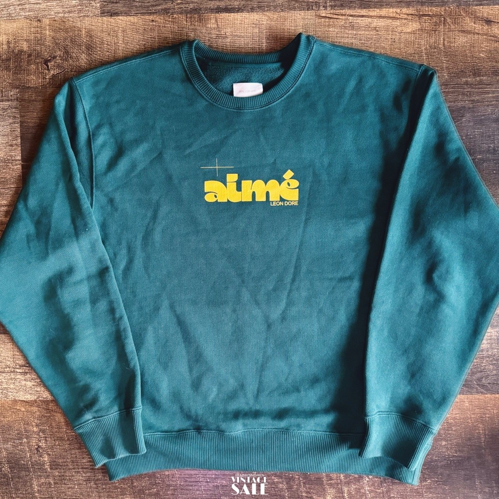 Aimé Leon Dore Drafting Logo Crewneck Sweatshirt• L • Pine Grove •2025•SHIPS NOW
