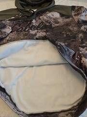 Cabela’s Fleece-lined Hoodie Men’s 2XL Camo W Green Hood Pockets Hunting Outdoor