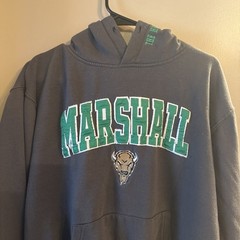Stadium Athletics Marshall Thundering Herd Hoodie Green Gray Size L