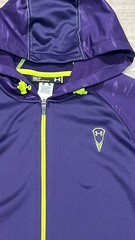 Under Armour Men’s Full Zip Purple and Neon Green Lacrosse Hooded Sweatshirt