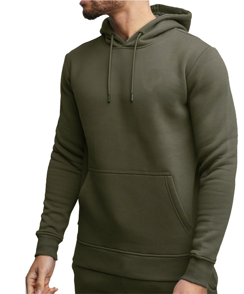 Mens Pullover Hoodie Hooded Sweatshirt Fleece Top Plain Hoody Jumper S – 5XL