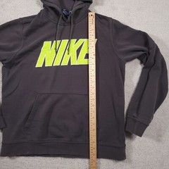 Nike Hoodie Mens Large Gray Hooded Logo Spellout Fleece Sweatshirt Grunge Skater