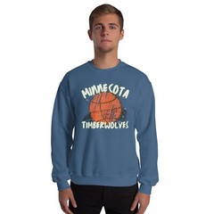 Minnesota Timberwolves Basketball Retro Unisex Sweatshirt S,M,L,XL,2X,3X