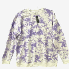 Original Use Sweatshirt Men’s Medium Purple White Tie Dye Crew Neck Long Sleeve