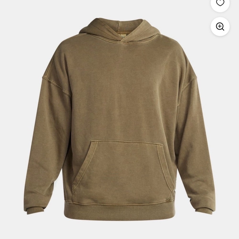 No Boundaries Men’s Brown Fleece Pullover Hoodie Oversized Hooded Pockets Size S