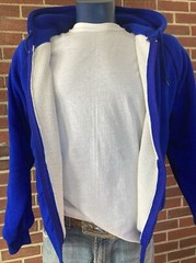 vtg 70s-80s Pine Grove Zip Up Thermal Lined Boxy unisex Hoodie Sweatshirt