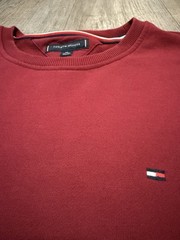 Tommy Hilfiger Men’s Sweatshirt XXL Red Pullover Crewneck Logo Cotton Kenya