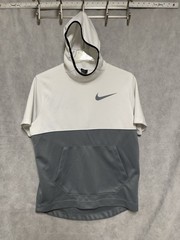 Nike Hoodie Men L Gray White Colorblock Spotlight Basketball Performance AQ5557