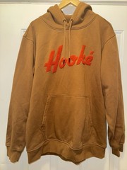 Hooké Hoodie Large Brown Red Sherpa Logo Pullover Organic Cotton Outdoor L I#1