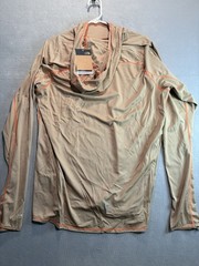 North Face Men’s Summer LT Hoody Hoodie Sun Shirt Long Sleeve Medium Khaki Stone