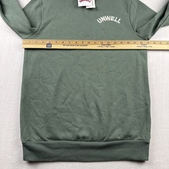 Unwell Apparel Crewneck Sweatshirt XXS Green Embroidered Logo Graphic Print Back