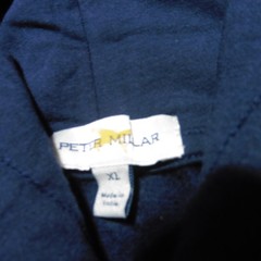 PETER MILLAR Mens XL OASIS HOODIE NAVY BLUE PULLOVER SWEATSHIRT MF25K68
