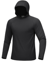 Men’s UPF 50+ Sun Protection Hoodies Quick Dry Long Sleeve Rash Guard T-Shirts