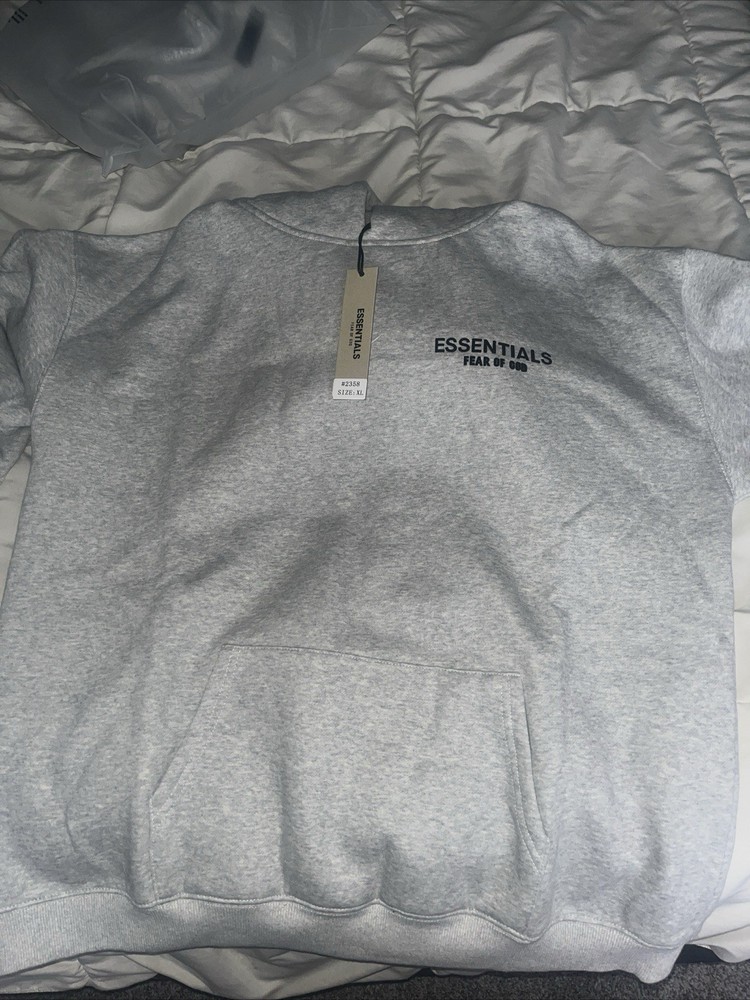 Light Oatmeal Essentials Men’s Hoodie Size M