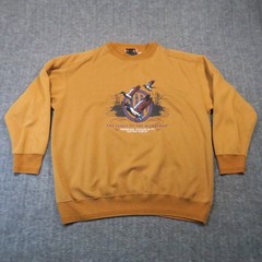 Spirit of the Wilderness Sweatshirt Men XL Rust Ducks Conservation Cabin Vtg 90s