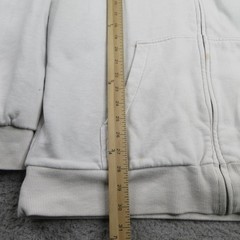Vintage Quiksilver Full Zip Hoodie Men’s XL White Sherpa Drawstring Skate Y2K