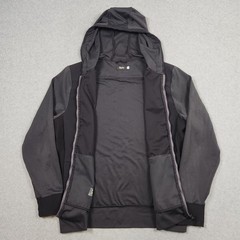 Rapha Transfer Hoodie Mens Large Black Jacket Soft Shell Full Zip Cycling Active
