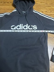 Adidas Essentials 3-Stripes Hoodie Legend Ink/White Small Q7