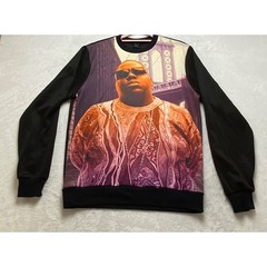Notorious BIG Biggie Smalls Graphic Sweatshirt Mens Large Black Hip Hop Crewneck