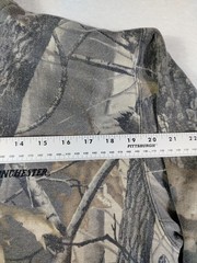 Vintage Winchester Hoodie Mens Large Green Camo Reversible Zip Realtree Hunting