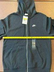 Nike Sportswear Club Black Cotton Polyester Long Sleeve Full Zip Hoodie Small