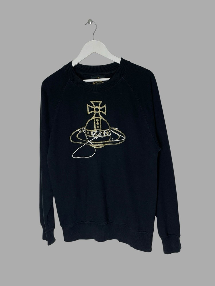 Vivienne Westwood Anglomania Gold Foil Orbit Men’s Sweatshirt Size M