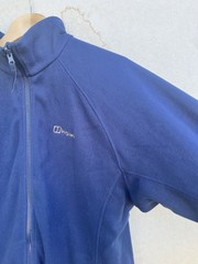 Berghaus Navy Blue Mens Full Zip Fleece Jumper Hiking Walking – Large