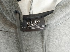 Athletic Works Men’s Fleece Hoodie Sweatshirt, Size L CHARCOAL GREY HEATHER!.