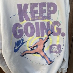 Nike Air Jordan DJ Khaled Keep On Going Hoodie Sweatshirt Cream XXL Streetwear