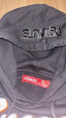 Peanuts Men’s Black Snoopy Slice Shop Graphic Pullover Hoodie XL Pockets
