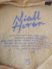 NIALL HORAN YELLOW HOODED SWEATSHIRT, SIZE ADULT S, B&C COLLECTION