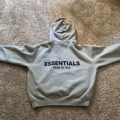 Fear of God Essentials Hoodie SS22 Dark Oatmeal Gray – 100% Authentic ✅ size xs