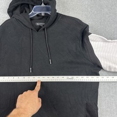 INC International Concepts Hoodie Mens XL Black White Stretch Sports Gym NWT $75