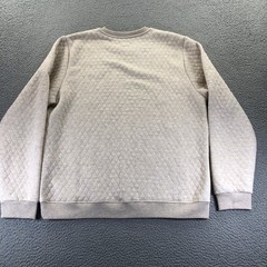 Marine Layer Sweatshirt Men Extra Large Oatmeal Corbet Quilted Crewneck Pullover