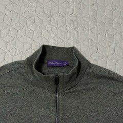 Ralph Lauren Purple Label Full zip-front pocket-detail Grey Sweatshirt XL