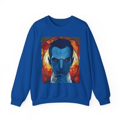 Grand Admiral Thrawn Portrait Sweatshirt | Gothic Stained Glass Art
