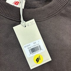 New Balance Made in USA Core Crewneck Sweatshirt SZ Large Dk Brown-red