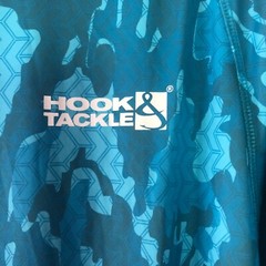 NWT HOOK & TACKLE Men Large Blue Heather UV Block Lightweight Fishing Hoodie