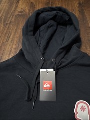NWT Quiksilver Dream Sessions Surfing Black Fleece Lined Hoodie Men’s L. F4