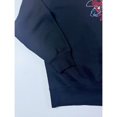 Marvel Spider-Man Crewneck Sweatshirt Black Embroidered Graphic Medium