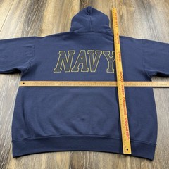 Vintage United States Navy Hoodie Mens XL Blue US Sailor Spellout 90s Sweatshirt