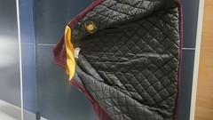 Holloway Burgundy Full Zip Fleece Hoodie L Embroidered Logo Lined Pockets