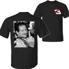 Dale Earnhardt 03 T-Shirt, Dale Earnhard Racing Middle Finger 2 Sided Shirt