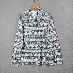 Patagonia Hoodie Mens 2XL Blue Capilene Cool Daily High Hopes Geo Aztec Pullover