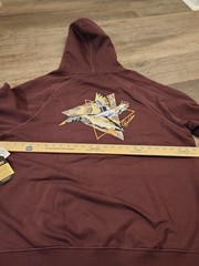 Burlebo Men’s Fleece Pintail Triangle Duck Maroon Hoodie Sz. XL NEW