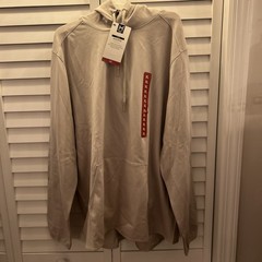 Member’s Mark Men’s Kangaroo Pocket Drawstring Luxe Hoodie Flax XL
