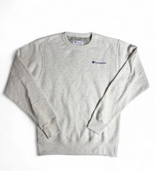 Champion Men’s Sz. S light heather gray crewneck sweatshirt.