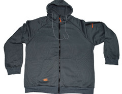 TACTICAL SWEATSHIRT MEN’S FULL ZIP HOODIE LONG SLEEVE JACKET W/ POCKET SZ XXL