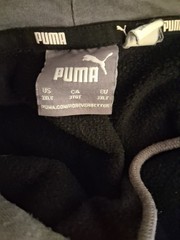 Mens PUMA 3XL PUMA Hoodie Pullover Sweatshirt Black Gray
